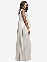 Rear View Thumbnail - Oyster Dessy Collection Maternity Bridesmaid Dress M433