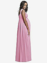 Rear View Thumbnail - Powder Pink Dessy Collection Maternity Bridesmaid Dress M433