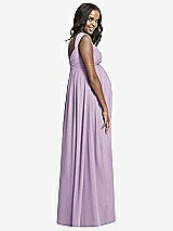 Rear View Thumbnail - Pale Purple Dessy Collection Maternity Bridesmaid Dress M433