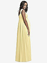 Rear View Thumbnail - Pale Yellow Dessy Collection Maternity Bridesmaid Dress M433