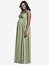 Front View Thumbnail - Sage Dessy Collection Maternity Bridesmaid Dress M433