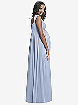 Rear View Thumbnail - Sky Blue Dessy Collection Maternity Bridesmaid Dress M433