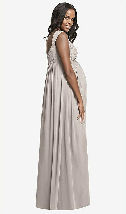 Silver Maternity Bridesmaid Dress