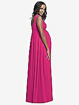 Rear View Thumbnail - Think Pink Dessy Collection Maternity Bridesmaid Dress M433