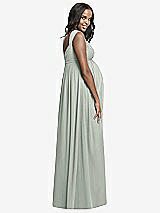 Rear View Thumbnail - Willow Green Dessy Collection Maternity Bridesmaid Dress M433