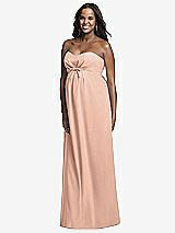 Front View Thumbnail - Pale Peach Dessy Collection Maternity Bridesmaid Dress M434