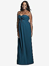 Front View Thumbnail - Atlantic Blue Dessy Collection Maternity Bridesmaid Dress M434