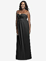 Front View Thumbnail - Black Dessy Collection Maternity Bridesmaid Dress M434