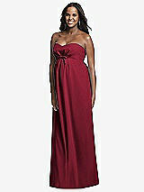 Front View Thumbnail - Burgundy Dessy Collection Maternity Bridesmaid Dress M434