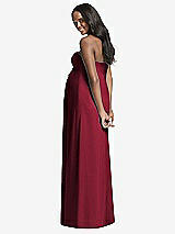 Rear View Thumbnail - Burgundy Dessy Collection Maternity Bridesmaid Dress M434