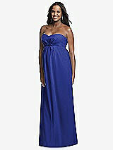 Front View Thumbnail - Cobalt Blue Dessy Collection Maternity Bridesmaid Dress M434
