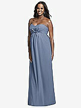 Front View Thumbnail - Larkspur Blue Dessy Collection Maternity Bridesmaid Dress M434