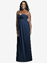 Front View Thumbnail - Midnight Navy Dessy Collection Maternity Bridesmaid Dress M434