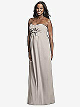 Front View Thumbnail - Taupe Dessy Collection Maternity Bridesmaid Dress M434
