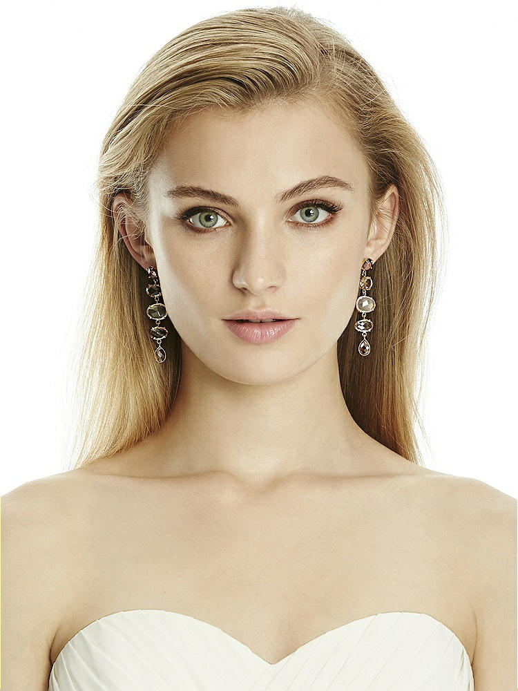 Back View - Gold Gold Plate Willa Chandelier Earrings