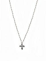 Front View Thumbnail - Silver Rosary Freshwater Pearl Necklace