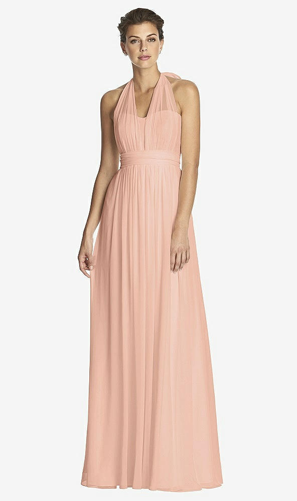 Front View - Pale Peach After Six Bridesmaid Dress 6768