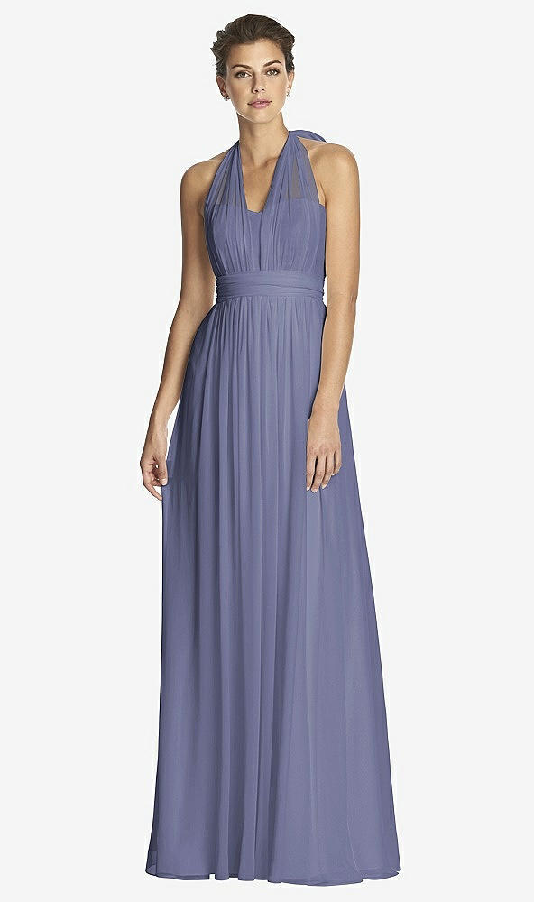 Front View - French Blue After Six Bridesmaid Dress 6768