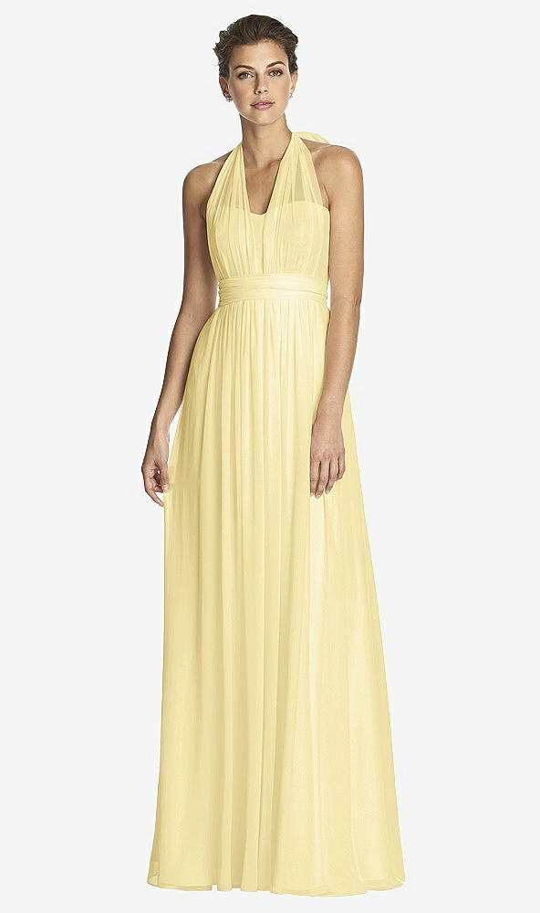 Front View - Pale Yellow After Six Bridesmaid Dress 6768