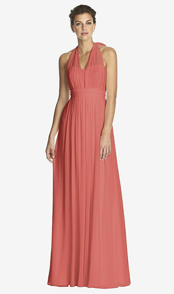 Front View - Coral Pink After Six Bridesmaid Dress 6768