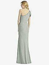 Alt View 2 Thumbnail - Willow Green Bowed One-Shoulder Trumpet Gown
