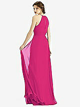 Rear View Thumbnail - Think Pink Keyhole Halter Chiffon Maxi Dress