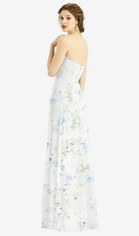 Back View - Bleu Garden Strapless Sweetheart Gown with Optional Straps