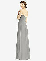 Rear View Thumbnail - Chelsea Gray Strapless Sweetheart Gown with Optional Straps