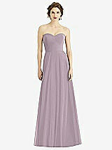 Front View Thumbnail - Lilac Dusk Strapless Sweetheart Gown with Optional Straps