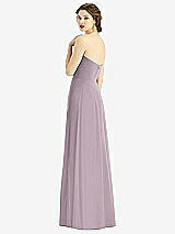 Rear View Thumbnail - Lilac Dusk Strapless Sweetheart Gown with Optional Straps