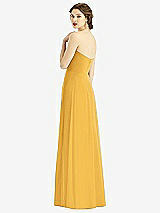 Rear View Thumbnail - NYC Yellow Strapless Sweetheart Gown with Optional Straps