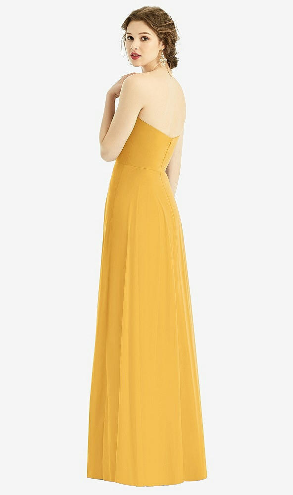 Back View - NYC Yellow Strapless Sweetheart Gown with Optional Straps