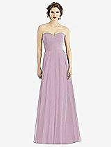 Front View Thumbnail - Suede Rose Strapless Sweetheart Gown with Optional Straps