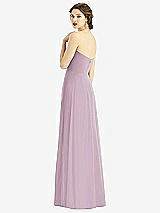 Rear View Thumbnail - Suede Rose Strapless Sweetheart Gown with Optional Straps