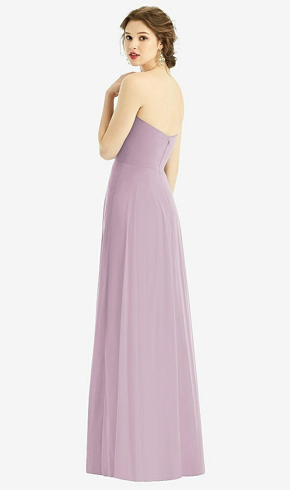 Back View - Suede Rose Strapless Sweetheart Gown with Optional Straps