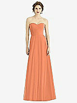 Front View Thumbnail - Sweet Melon Strapless Sweetheart Gown with Optional Straps