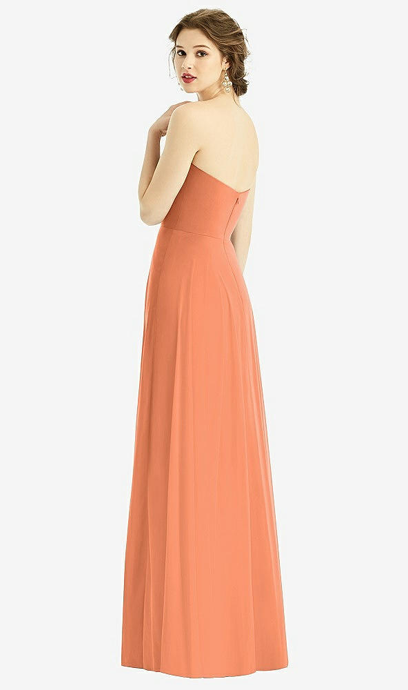 Back View - Sweet Melon Strapless Sweetheart Gown with Optional Straps