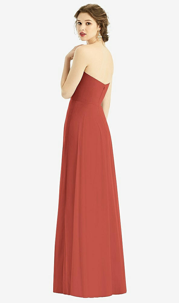 Back View - Amber Sunset Strapless Sweetheart Gown with Optional Straps