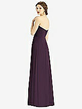 Rear View Thumbnail - Aubergine Strapless Sweetheart Gown with Optional Straps