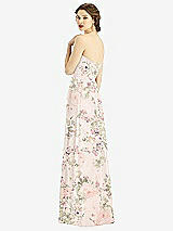 Rear View Thumbnail - Blush Garden Strapless Sweetheart Gown with Optional Straps
