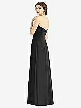 Rear View Thumbnail - Black Strapless Sweetheart Gown with Optional Straps