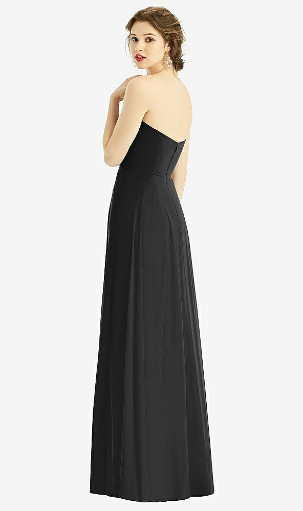 Back View - Black Strapless Sweetheart Gown with Optional Straps