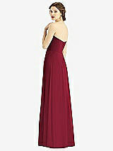 Rear View Thumbnail - Burgundy Strapless Sweetheart Gown with Optional Straps