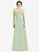 Front View Thumbnail - Celadon Strapless Sweetheart Gown with Optional Straps