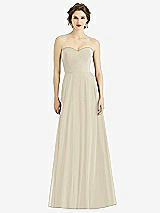 Front View Thumbnail - Champagne Strapless Sweetheart Gown with Optional Straps