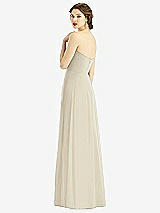 Rear View Thumbnail - Champagne Strapless Sweetheart Gown with Optional Straps