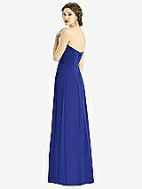 Rear View Thumbnail - Cobalt Blue Strapless Sweetheart Gown with Optional Straps
