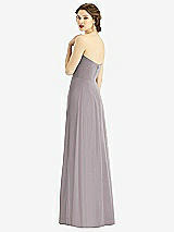 Rear View Thumbnail - Cashmere Gray Strapless Sweetheart Gown with Optional Straps