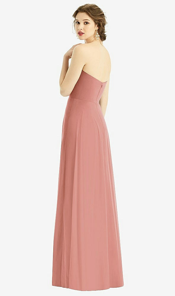Back View - Desert Rose Strapless Sweetheart Gown with Optional Straps