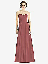 Front View Thumbnail - English Rose Strapless Sweetheart Gown with Optional Straps
